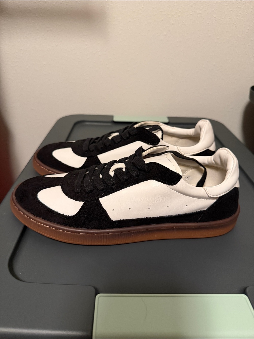 NWOT Coconuts by Matisse Black and White Low-Top Sneakers with Gum Sole